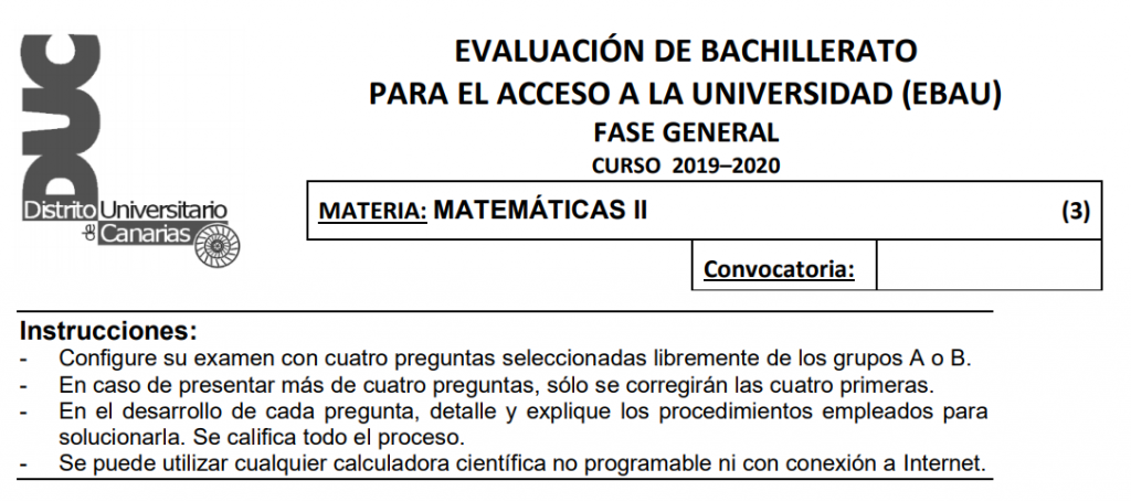calculadoras permitidas en selectividad canarias 2021